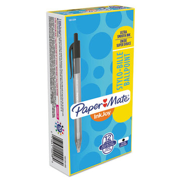 Paper Mate® Inkjoy 100 Rt Ballpoint Pen, Retractable, Medium 1 Mm, Black Ink, Black Barrel, Dozen freeshipping - TVN Wholesale